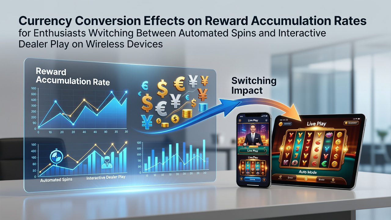 Mobile device displaying casino app with currency conversion indicators during game switches between slots and live dealer tables