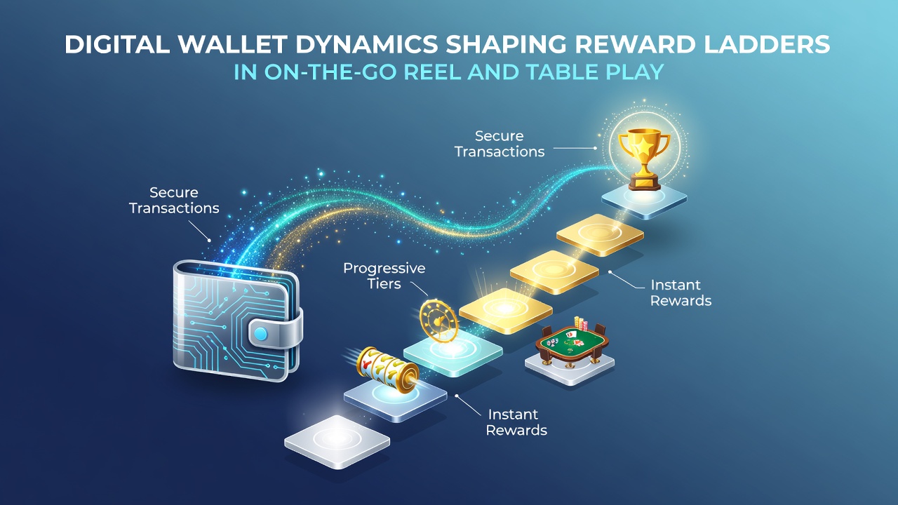 Digital wallet interface displaying reward tier progression for mobile reel and table games