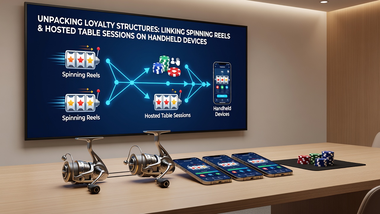 Flow diagram of loyalty points moving between mobile slots and live dealer tables via digital wallets